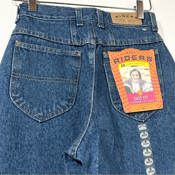 NWT Deadstock 90s Vintage Lee Riders Easy Fit Tapered Leg Jeans Med Wash 5 25 - Picture 2 of 8